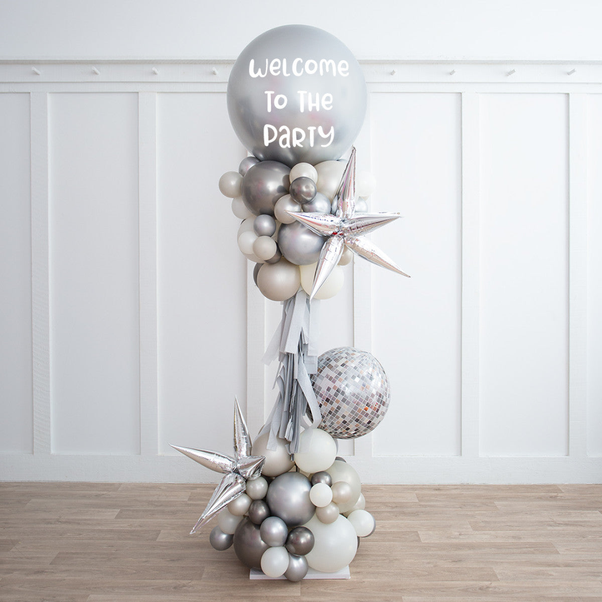 Personalised Ice Disco Party Pillar