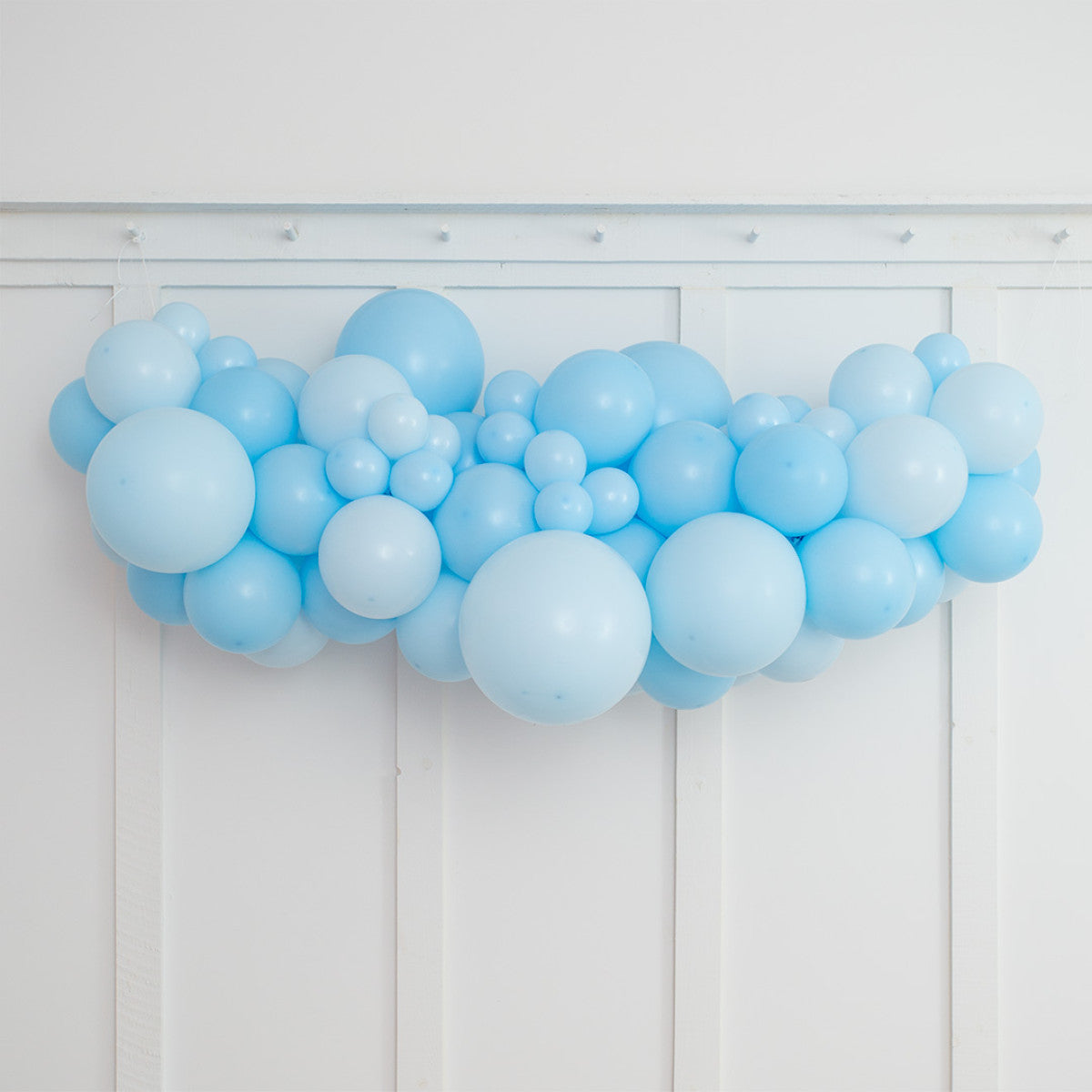 Baby Blue Inflated Balloon Garland 2m