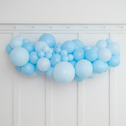 Baby Blue Inflated Balloon Garland 2m
