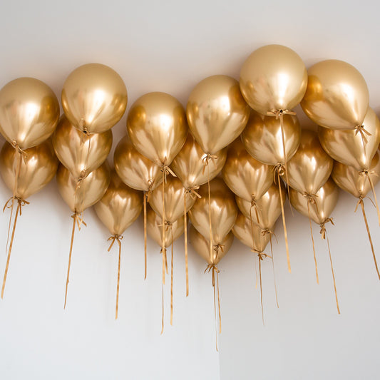Gold Chrome Helium Ceiling Balloons x