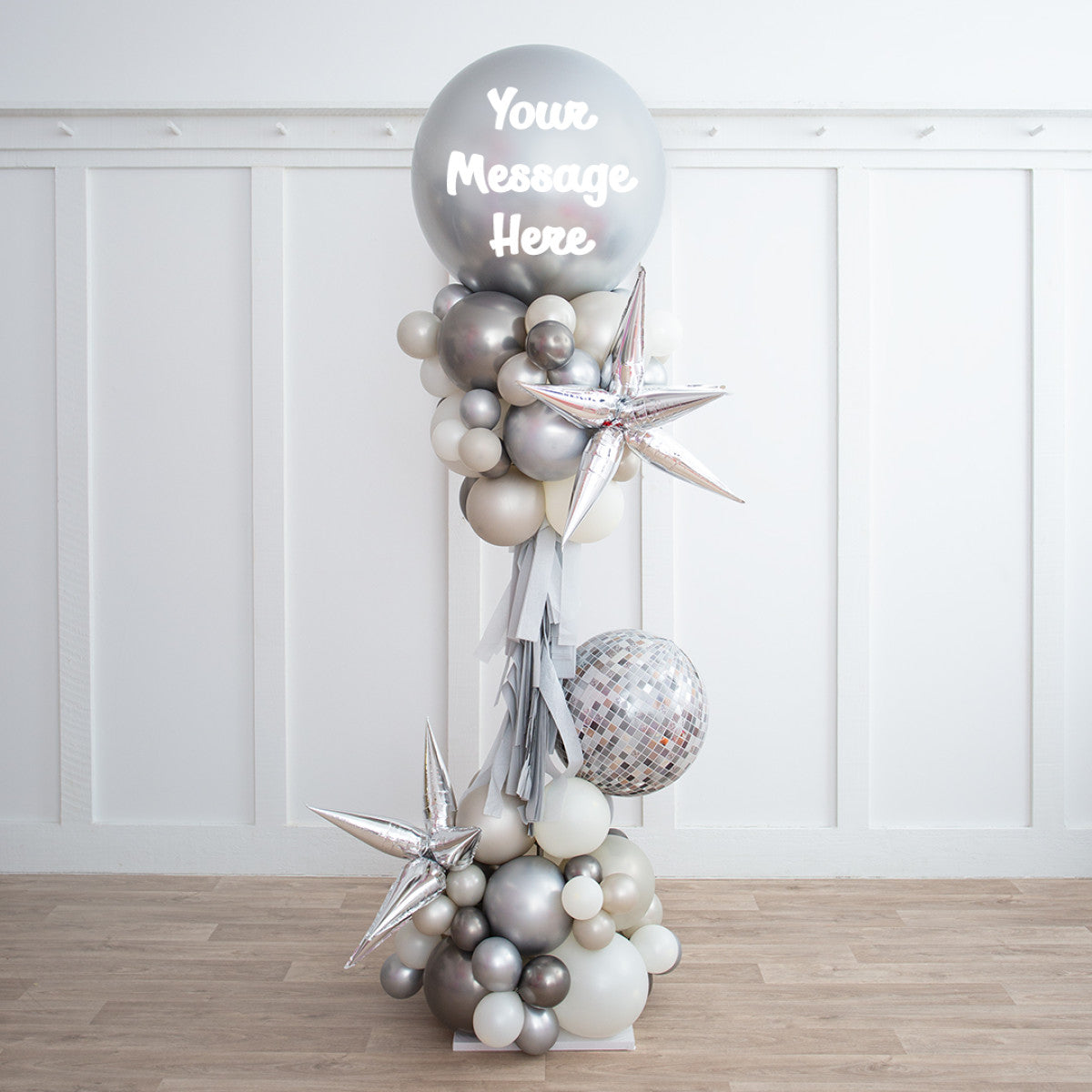 Personalised Ice Disco Party Pillar
