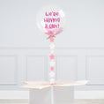 Load image into Gallery viewer, Personalised Baby Pink Confetti Inflated Bubble Balloon
